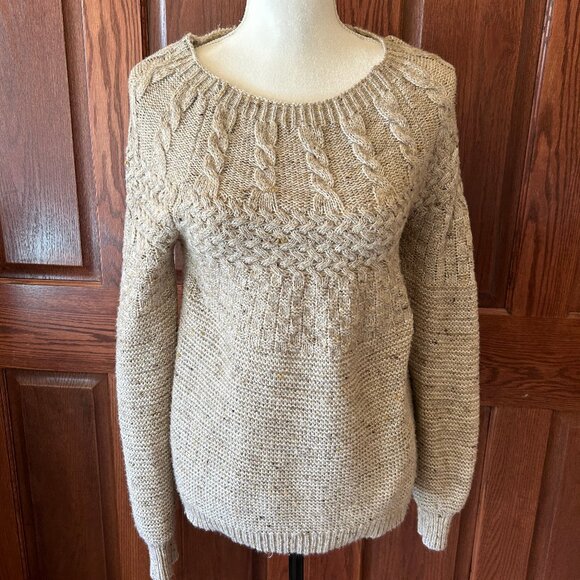 Oatmeal Colored Cozy and Warm Sweater - Picture 1 of 4